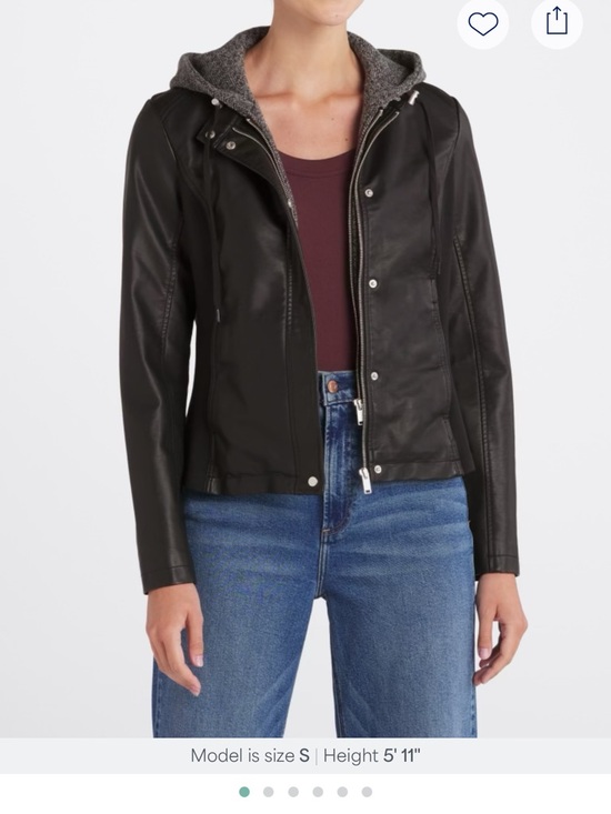 Mo-Ka Jackets & Blazers - Mo-Ka Mariam Moto Women’s Black Faux Leather Hooded Jacket